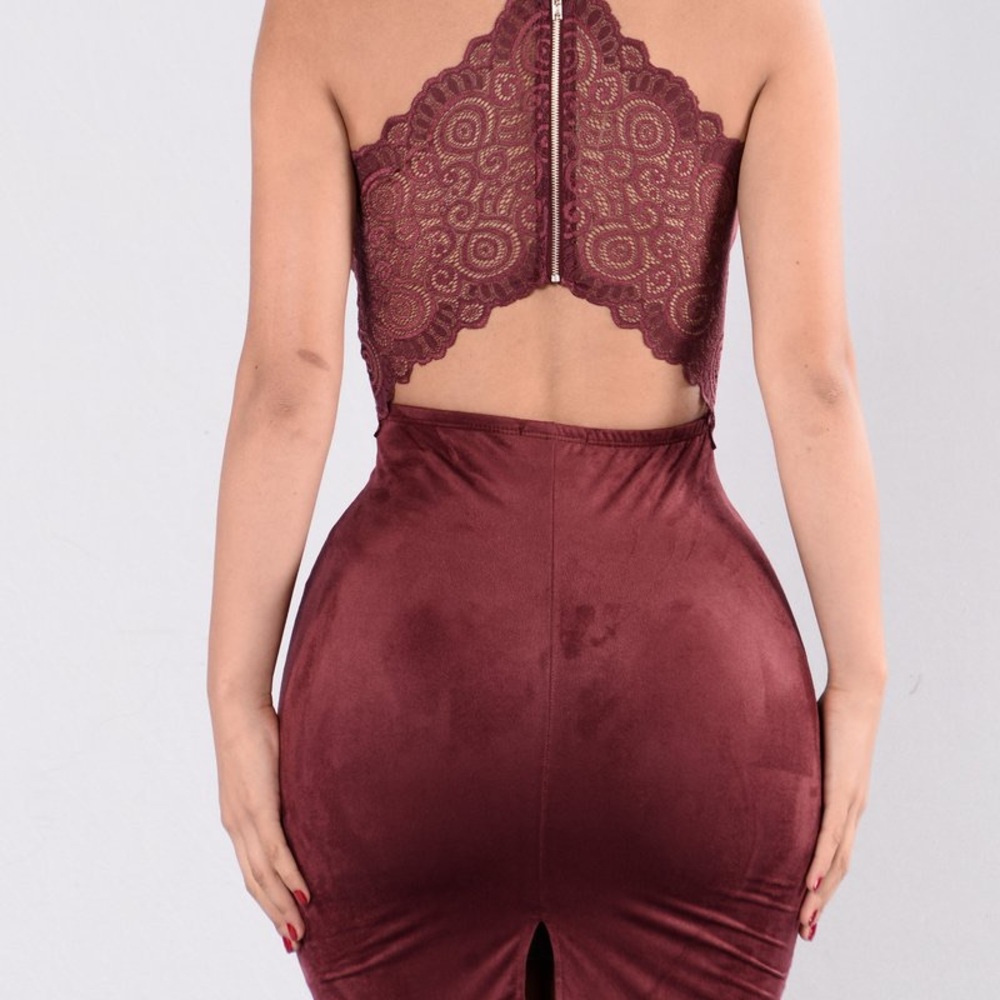 Burgundy dress